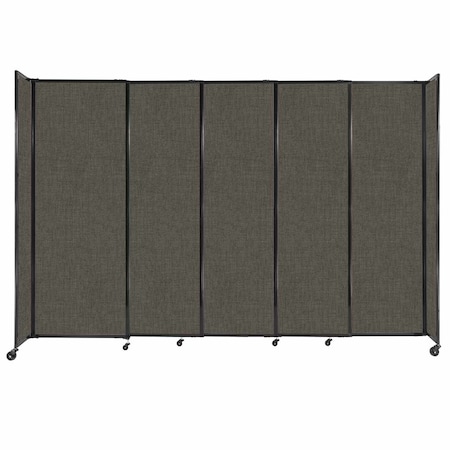 Versare StraightWall Sliding Portable Partition 11'3" x 7'6" Mocha Fabric 1448616